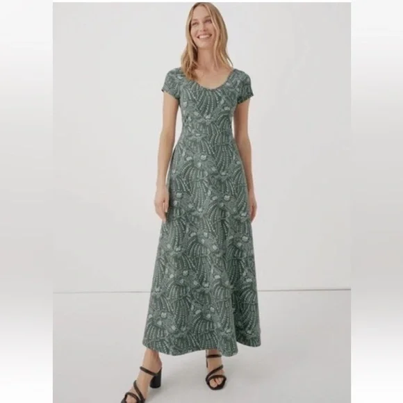 Pact Fit & Flare Crossback Maxi Dress - Picture 3 of 15